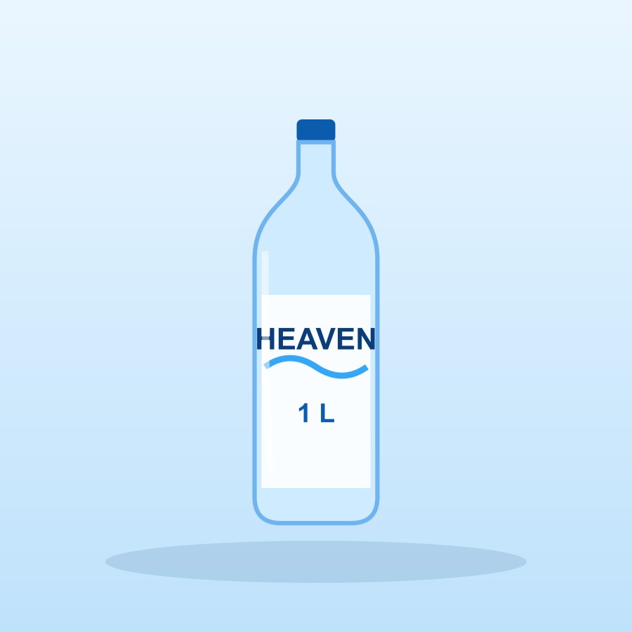 Botella de agua 1 L