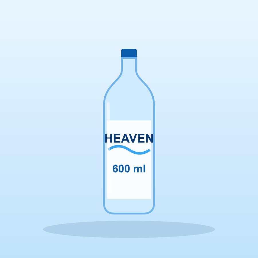 Botella de agua 600 ml